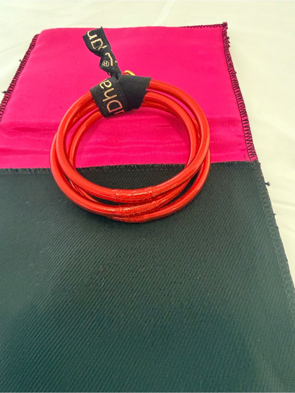 BuDhaGirl Red All-Weather Bangle Bracelet - Picture 7 of 10